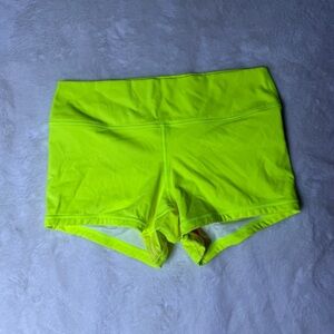 Peachy Neon Yellow  Women's Athletic Shorts